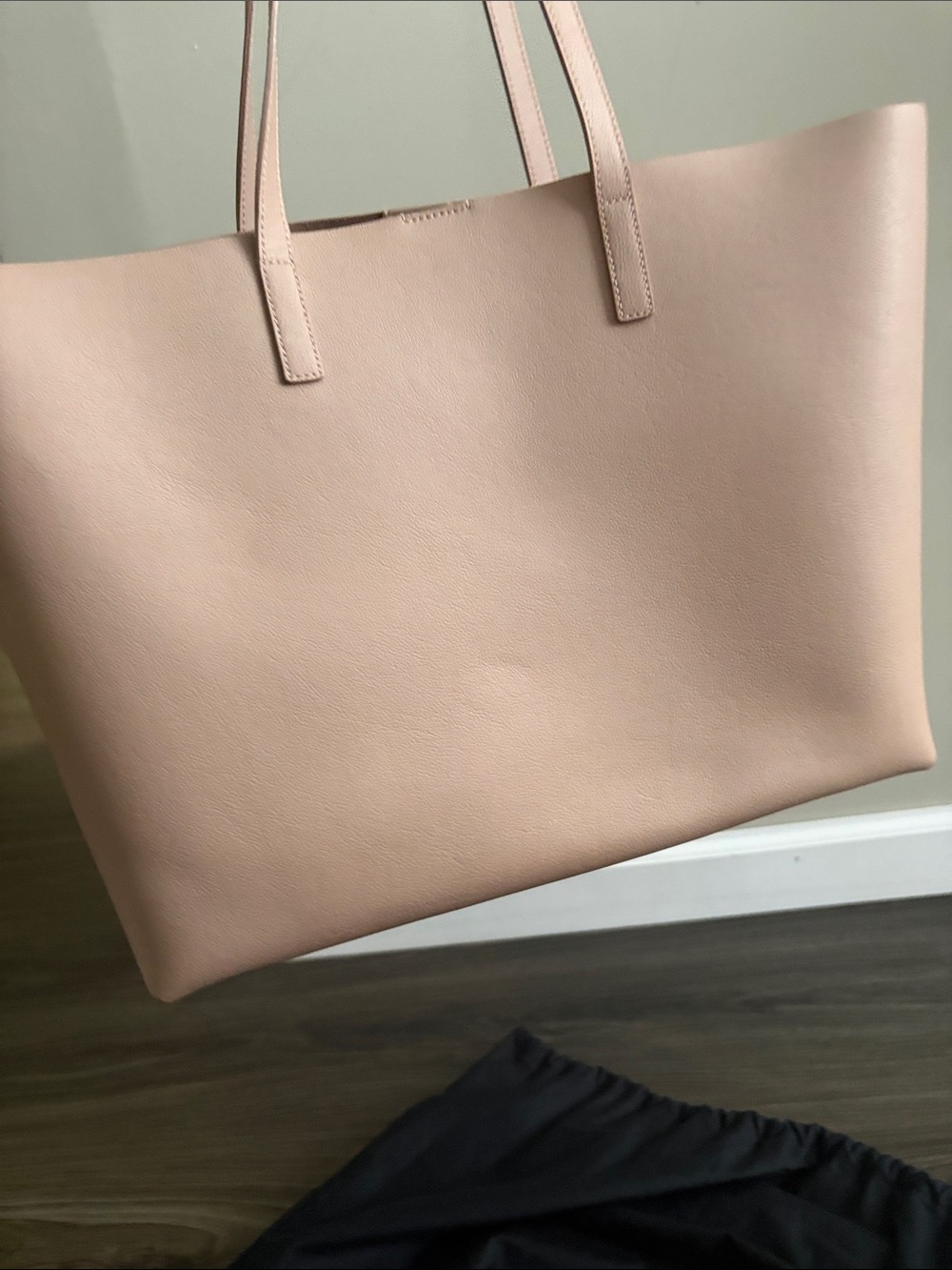 Saint Laurent Blush Leather Tote with Gold YSL Charm - Picture 12 of 16